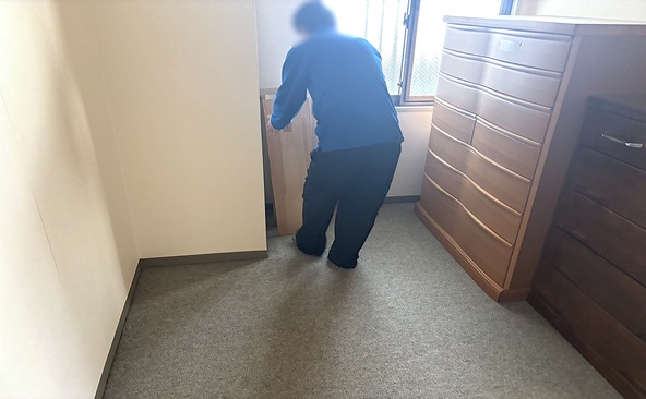 「マンションのお部屋からタンス2点や家電などをお引き取りしました」作業写真
